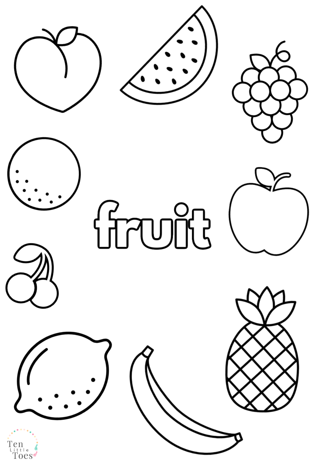 Fruit Coloring Pages for Kids Activities 38