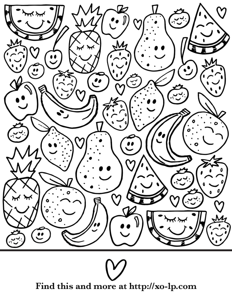 Fruit Coloring Pages for Kids Activities 39