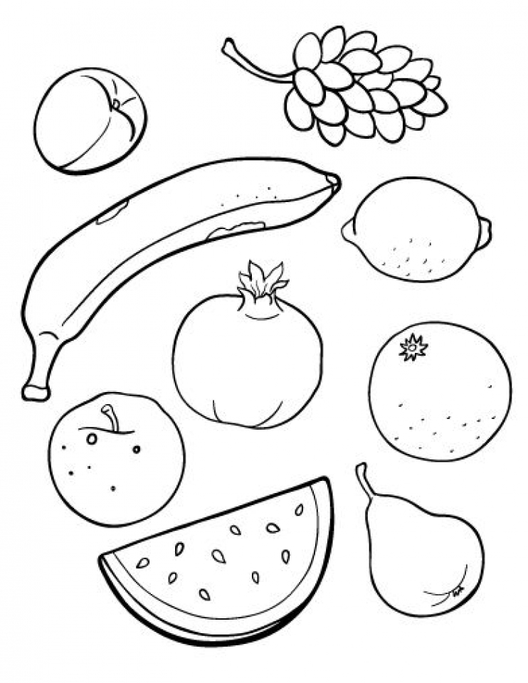 Fruit Coloring Pages for Kids Activities 4