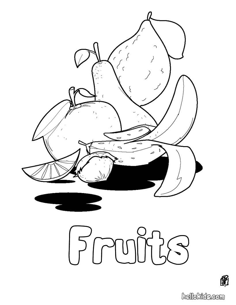 Fruit Coloring Pages for Kids Activities 40