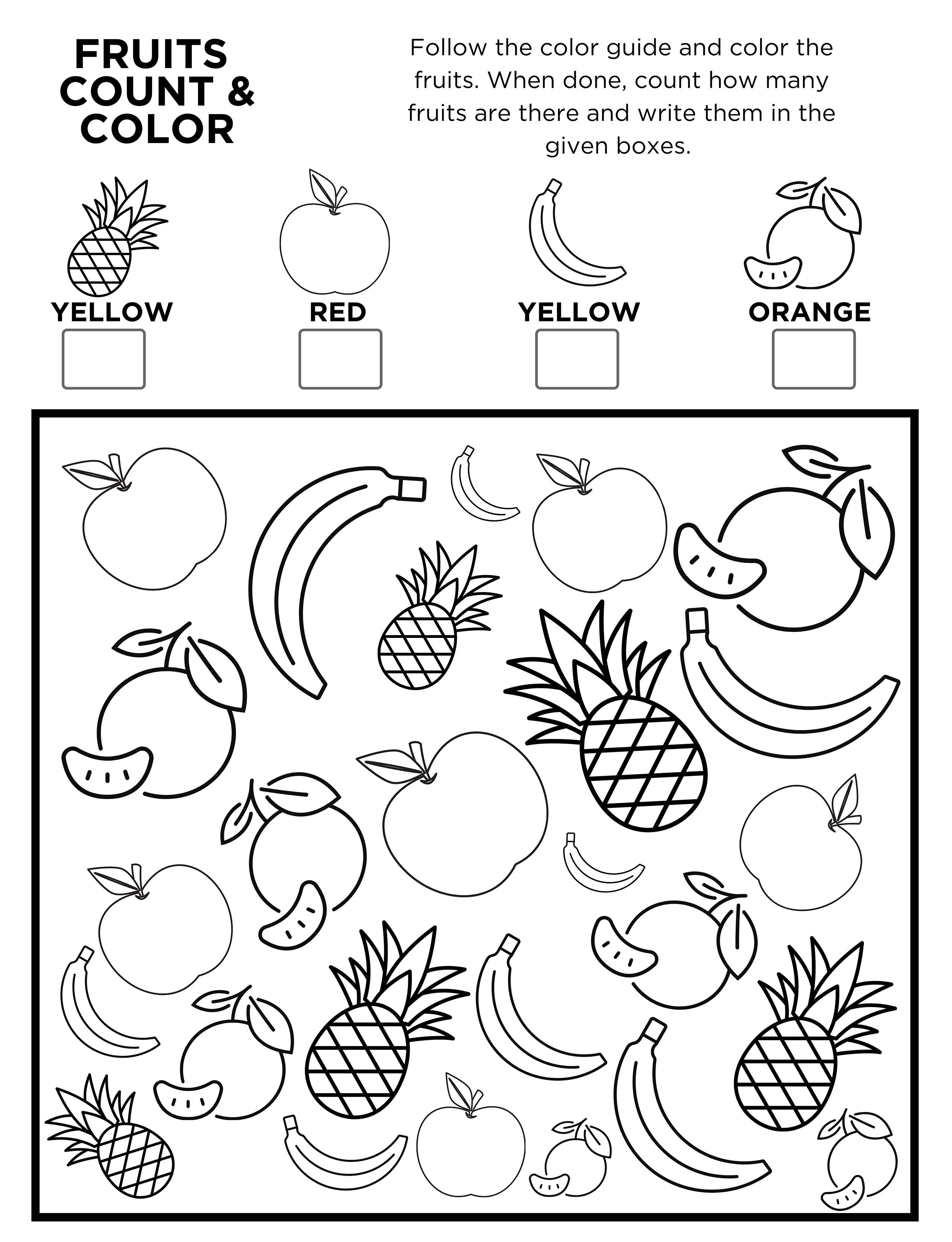 Fruit Coloring Pages for Kids Activities 42