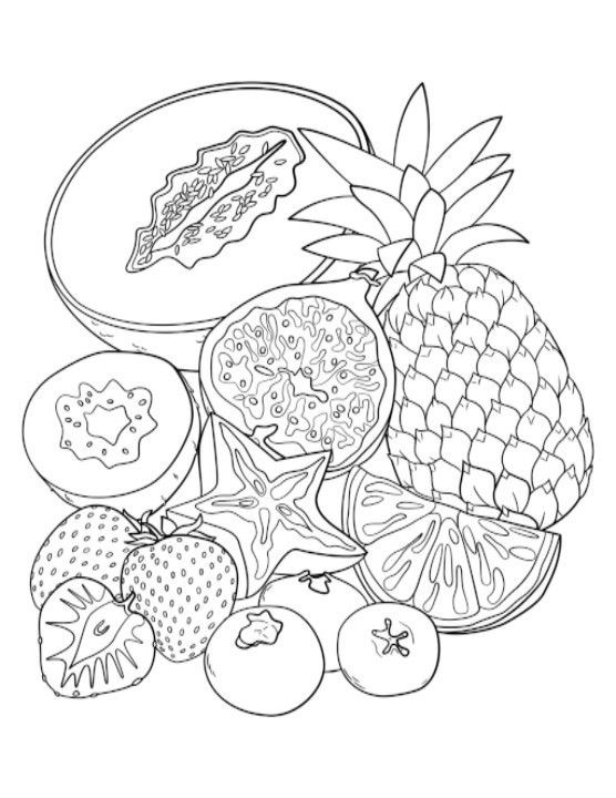 Fruit Coloring Pages for Kids Activities 46