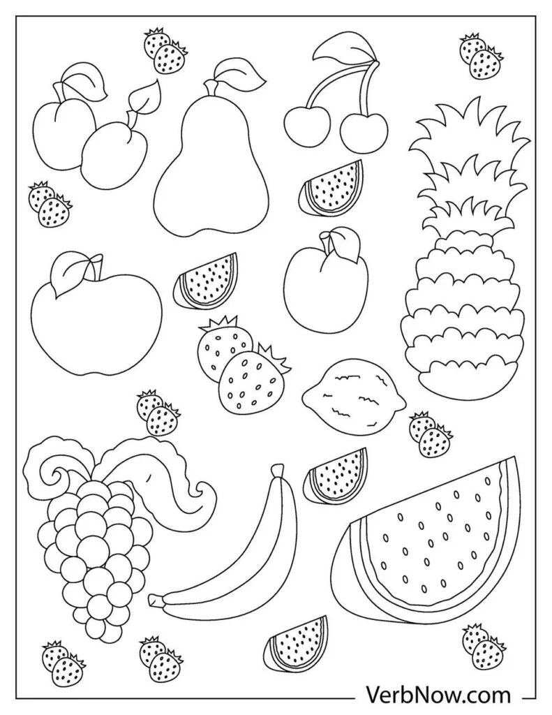 Fruit Coloring Pages for Kids Activities 48