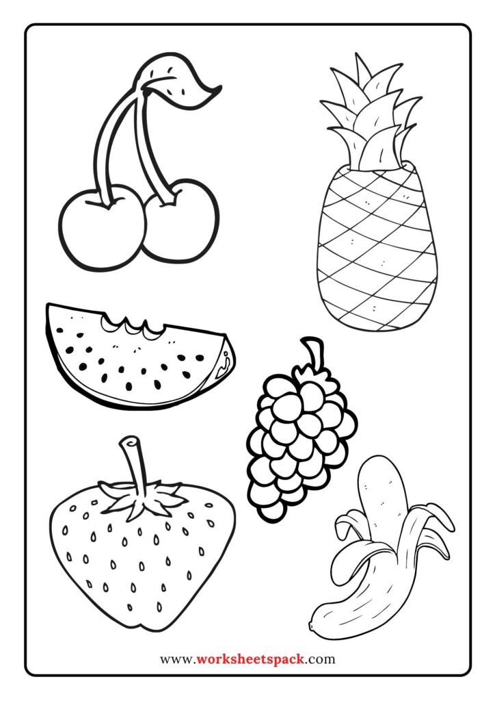 Fruit Coloring Pages for Kids Activities 5