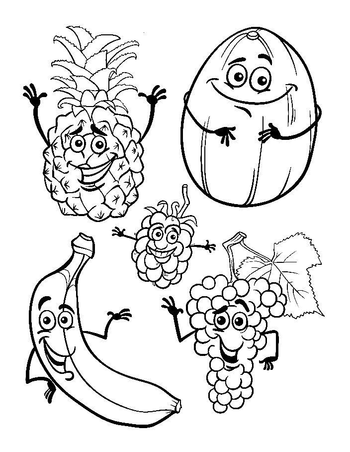 Fruit Coloring Pages for Kids Activities 58