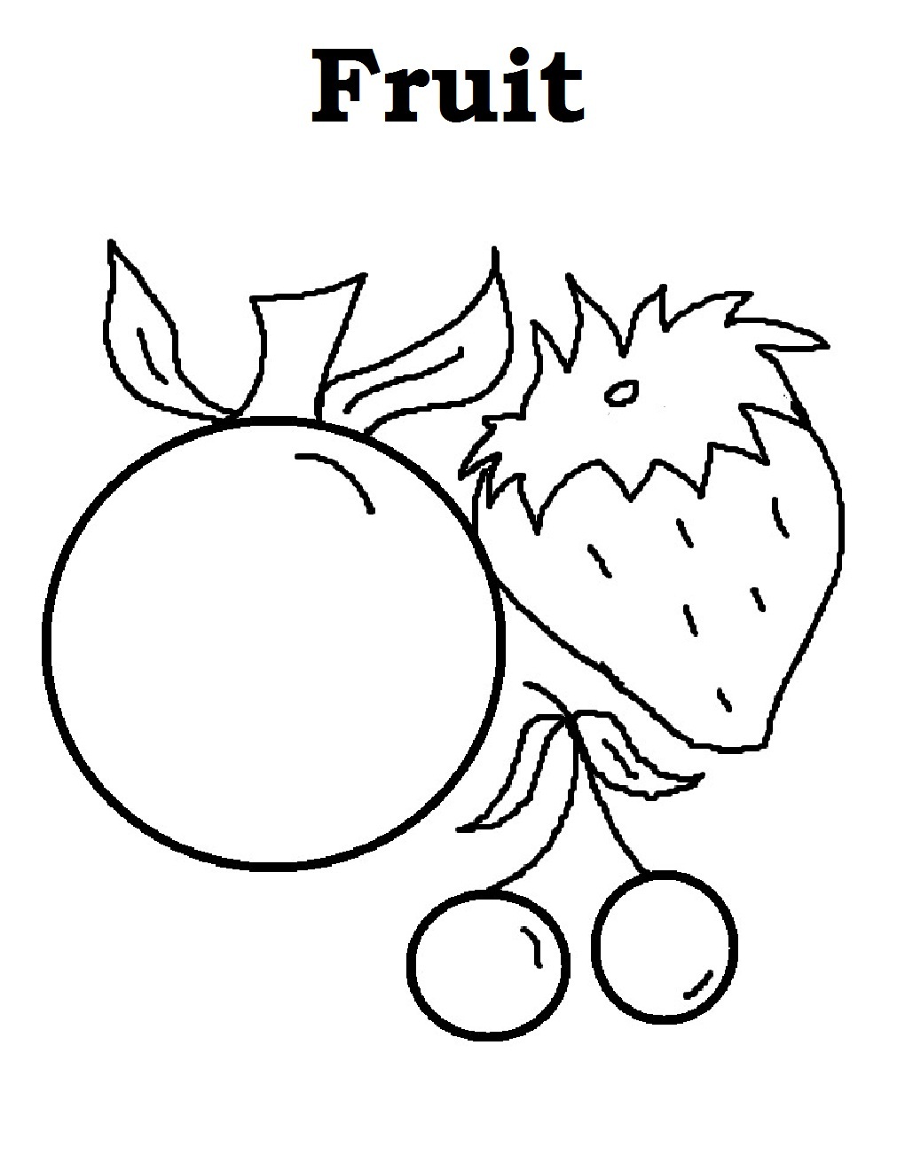 Fruit Coloring Pages for Kids Activities 68