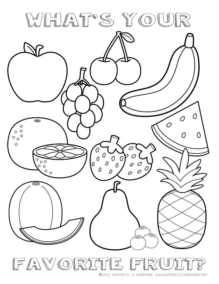 Fruit Coloring Pages for Kids Activities 7