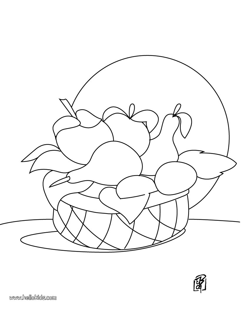 Fruit Coloring Pages for Kids Activities 77