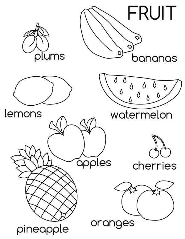 Fruit Coloring Pages for Kids Activities 8