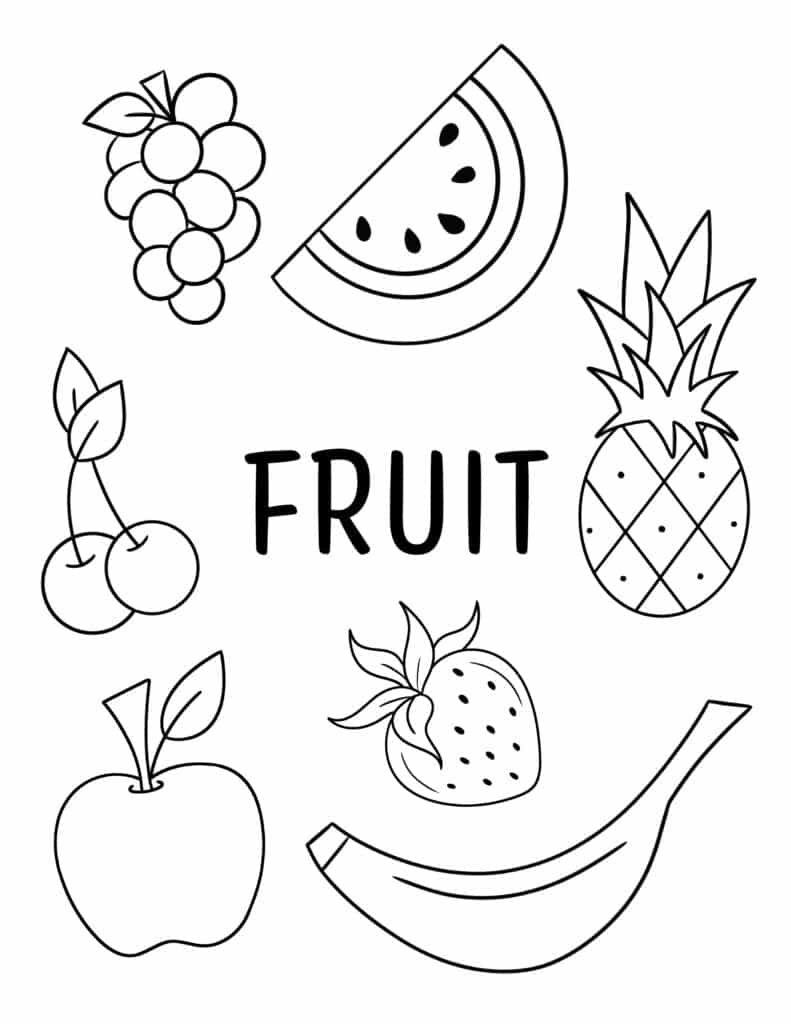 Fruit Coloring Pages for Kids Activities 88