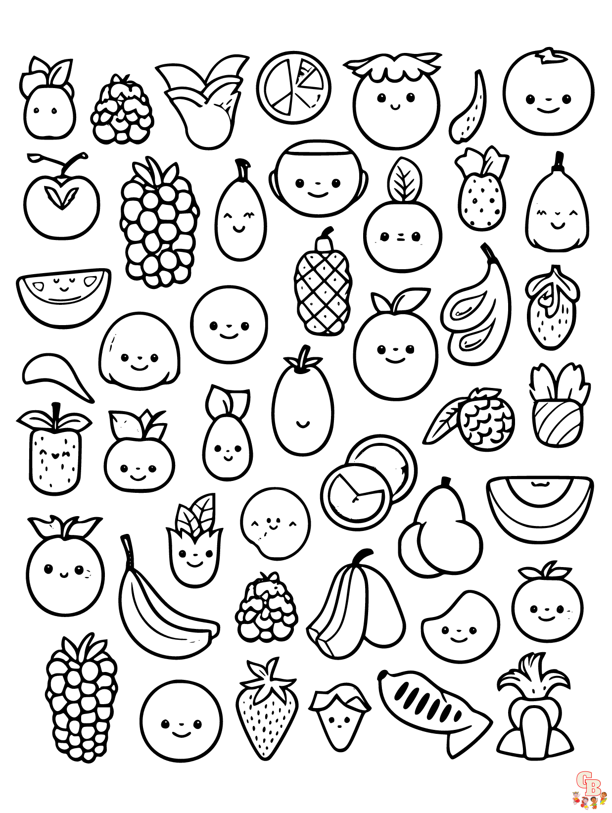 Fruit Coloring Pages for Kids Activities 92