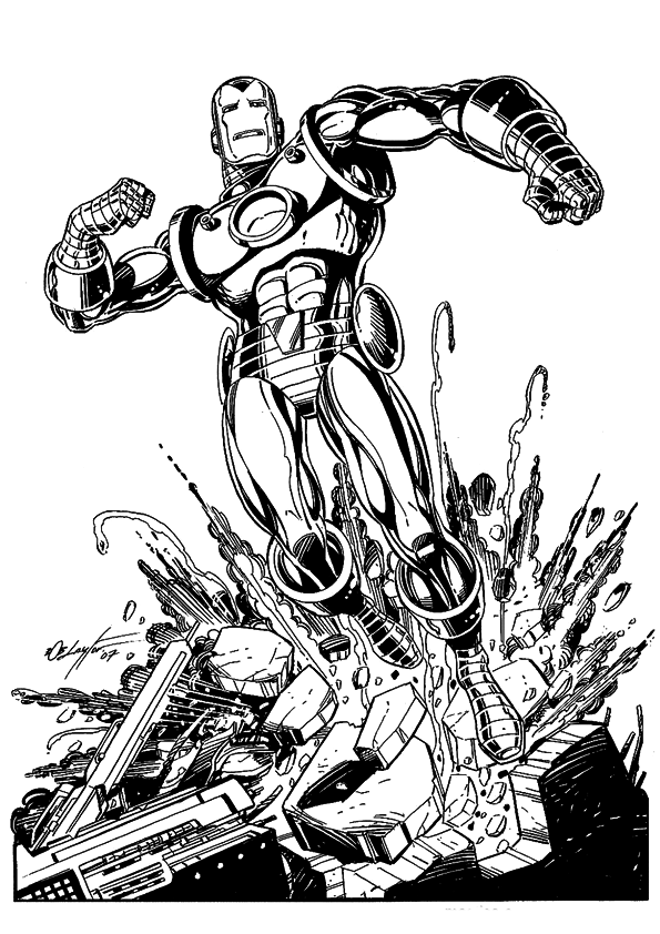 Iron Man 4 Coloring Pages Free Printable 34