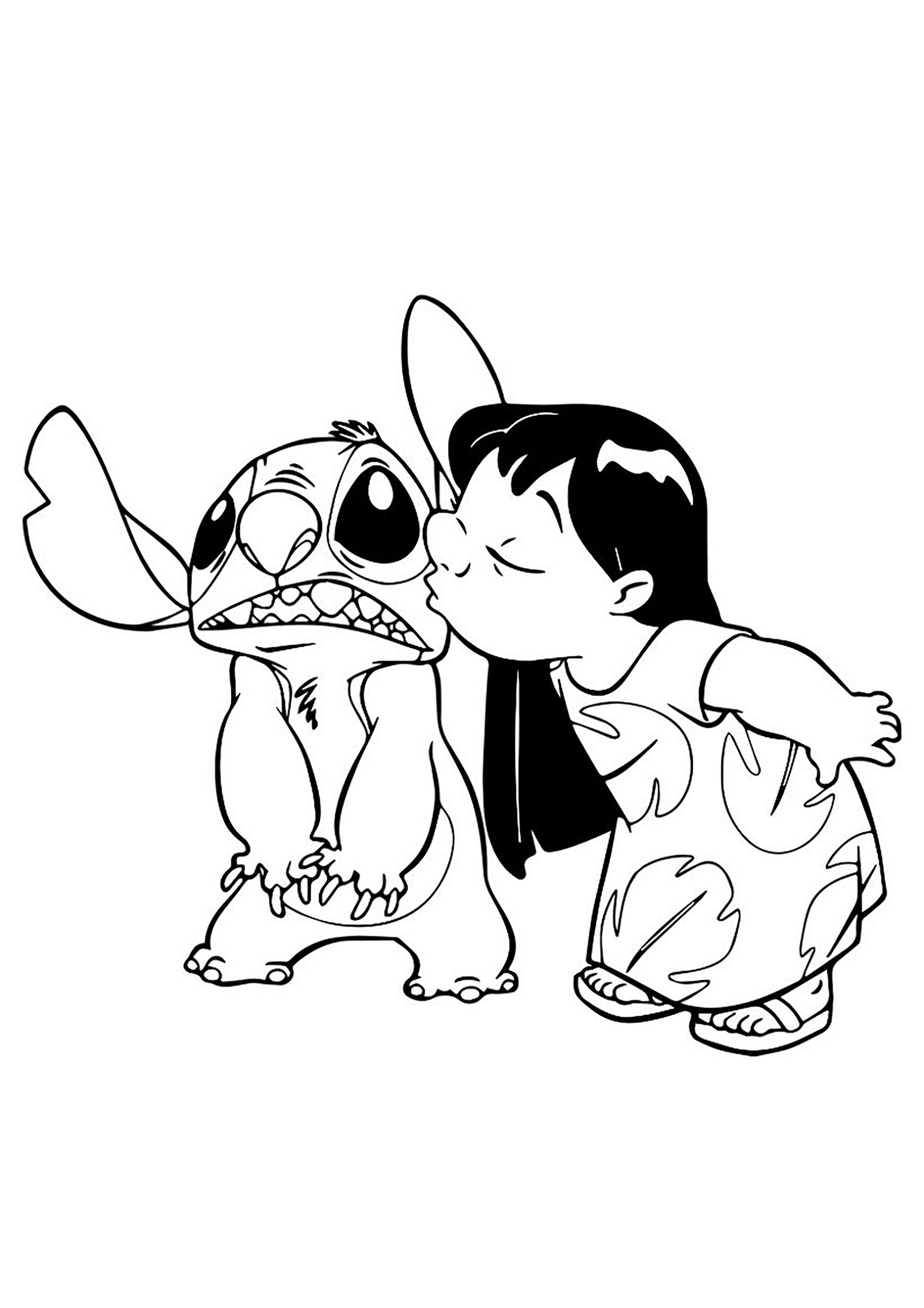 Lilo and Stitch Coloring Pages Free Printable 1