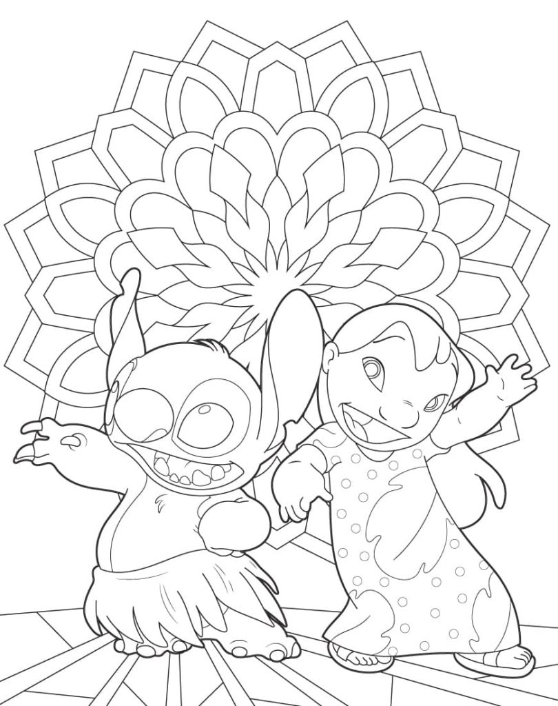 Lilo and Stitch Coloring Pages Free Printable 21