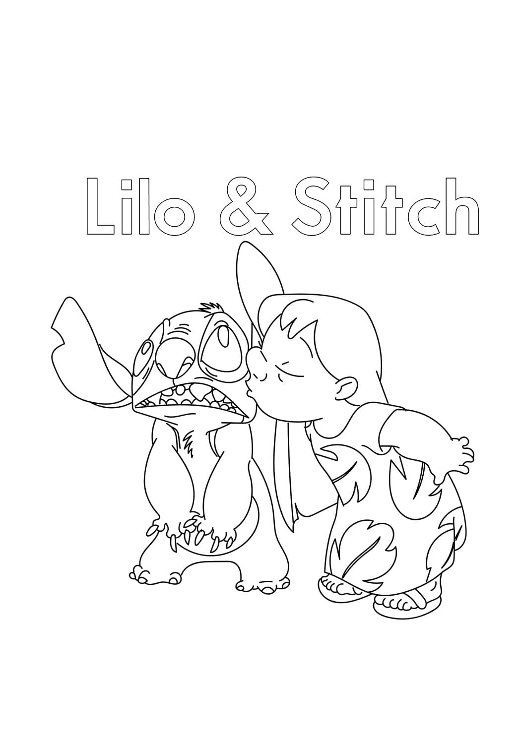 Lilo and Stitch Coloring Pages Free Printable 27