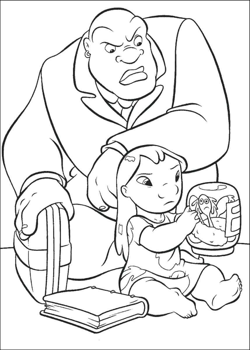 Lilo and Stitch Coloring Pages Free Printable 28