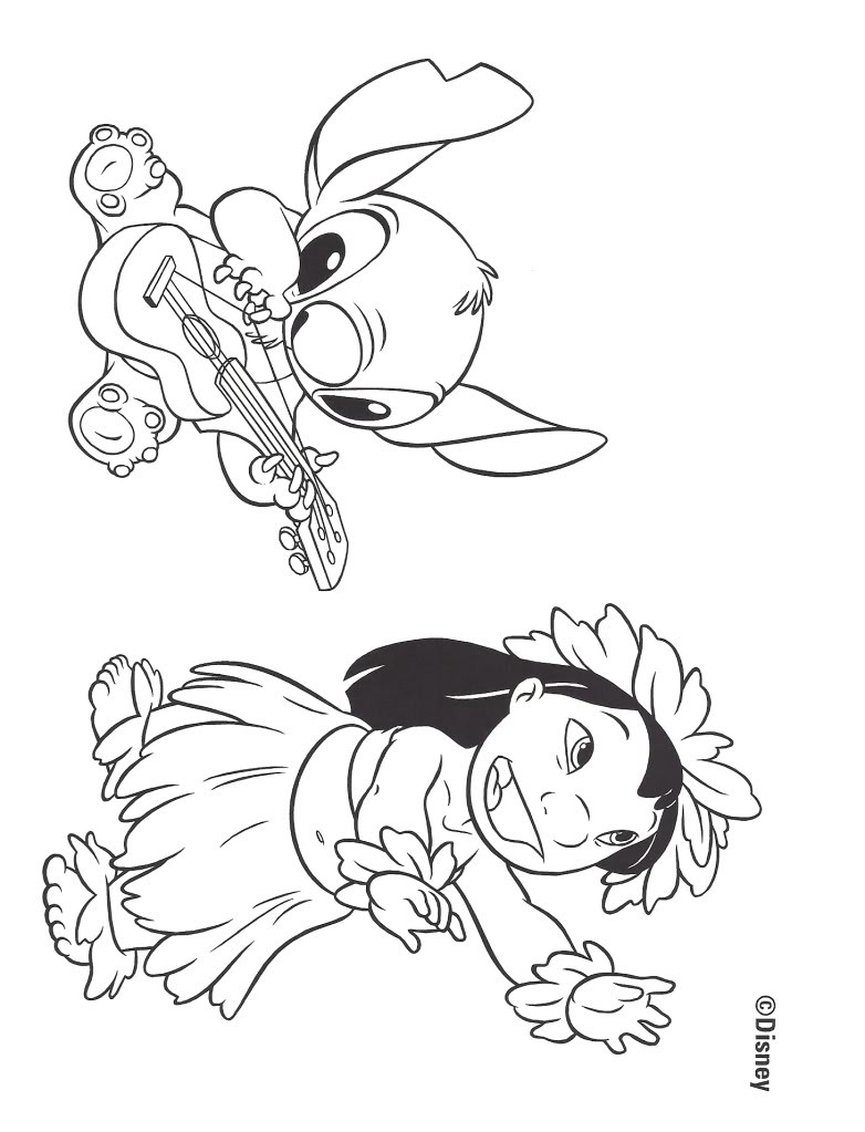 Lilo and Stitch Coloring Pages Free Printable 39