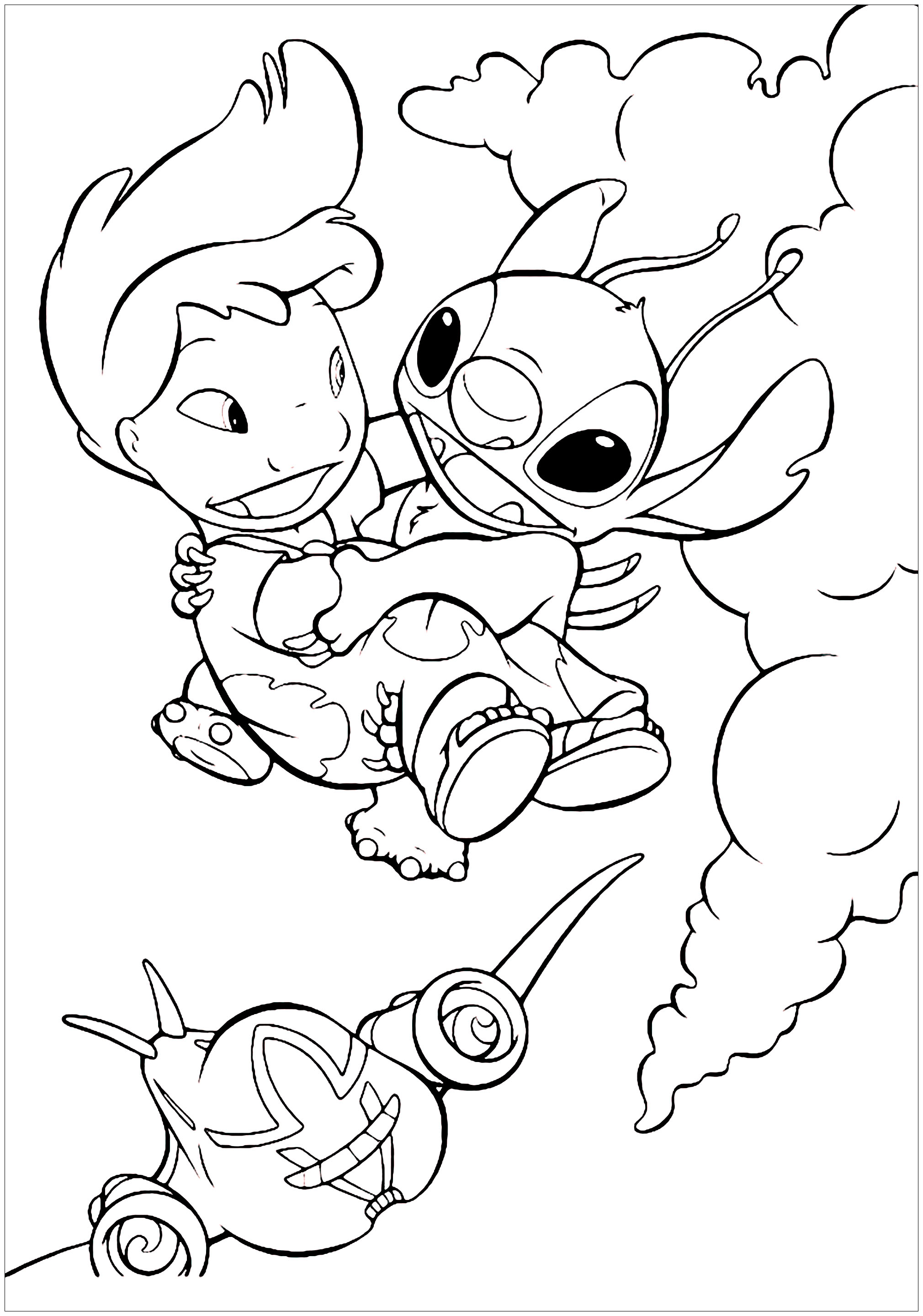 Lilo and Stitch Coloring Pages Free Printable 48