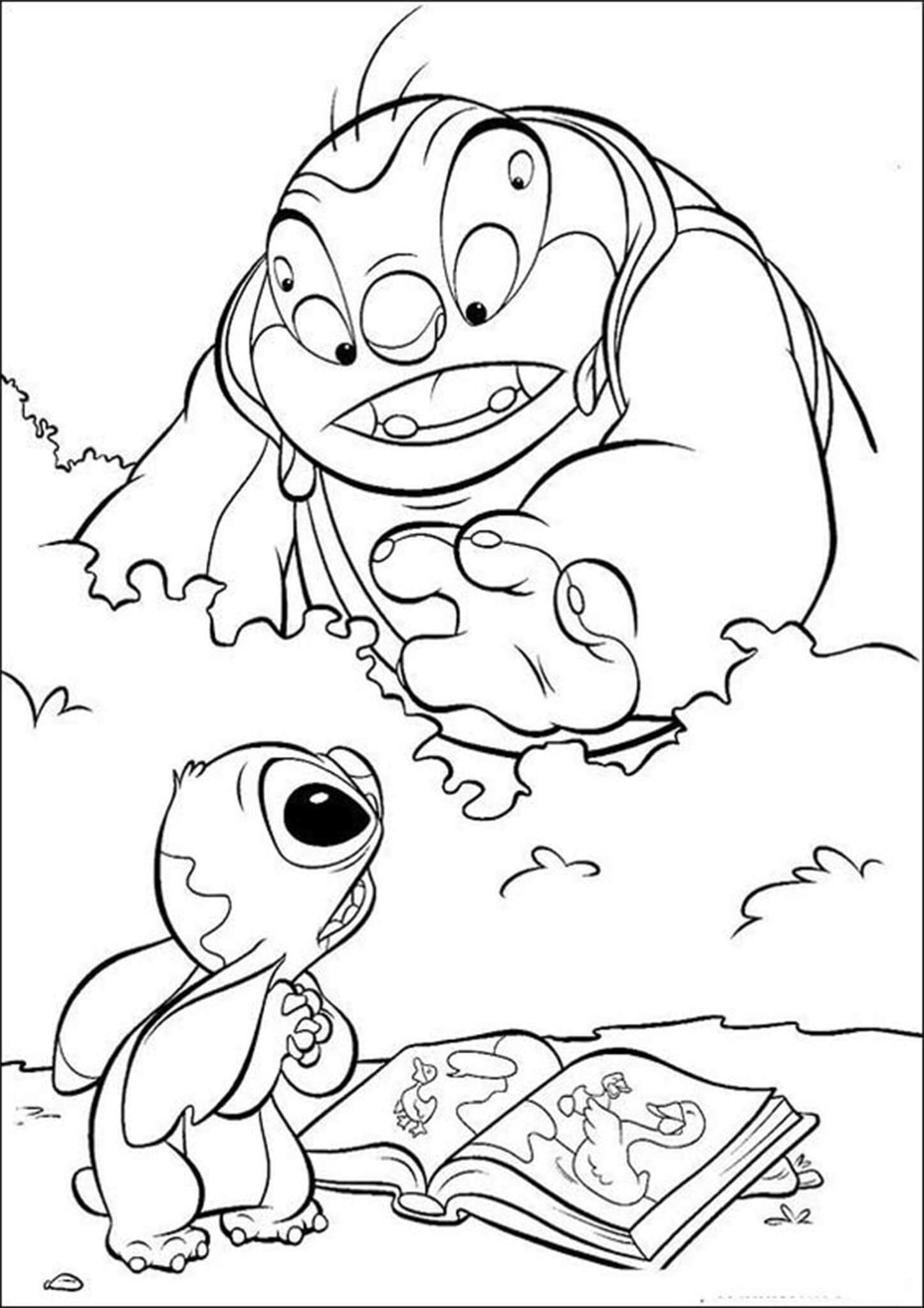 Lilo and Stitch Coloring Pages Free Printable 59