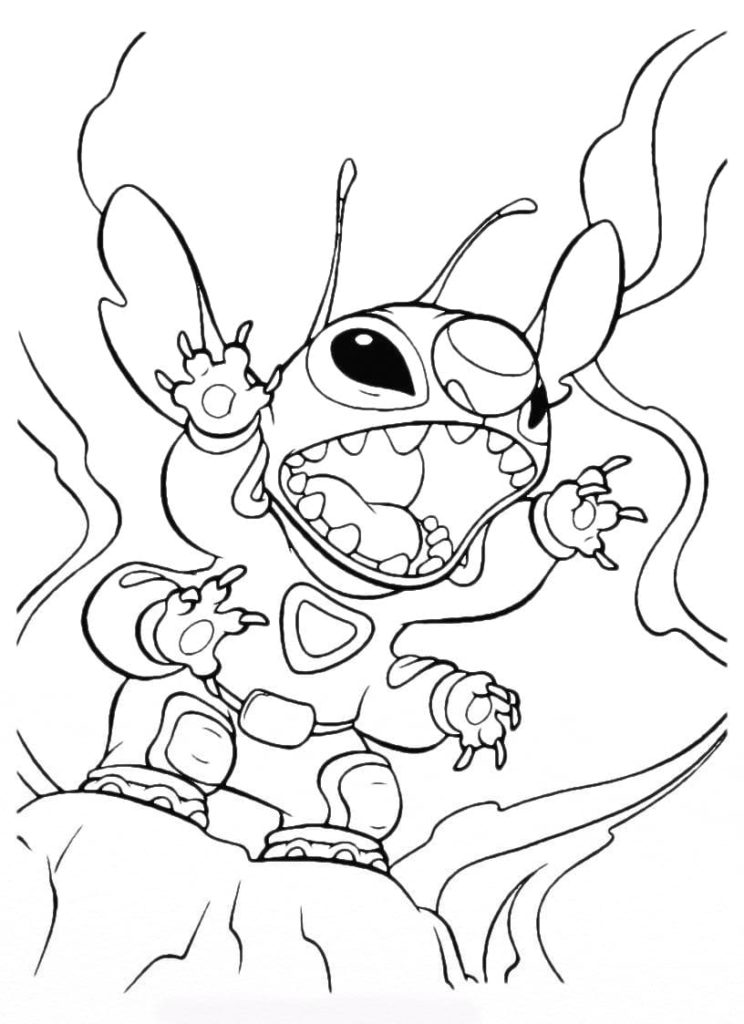 Lilo and Stitch Coloring Pages Free Printable 60