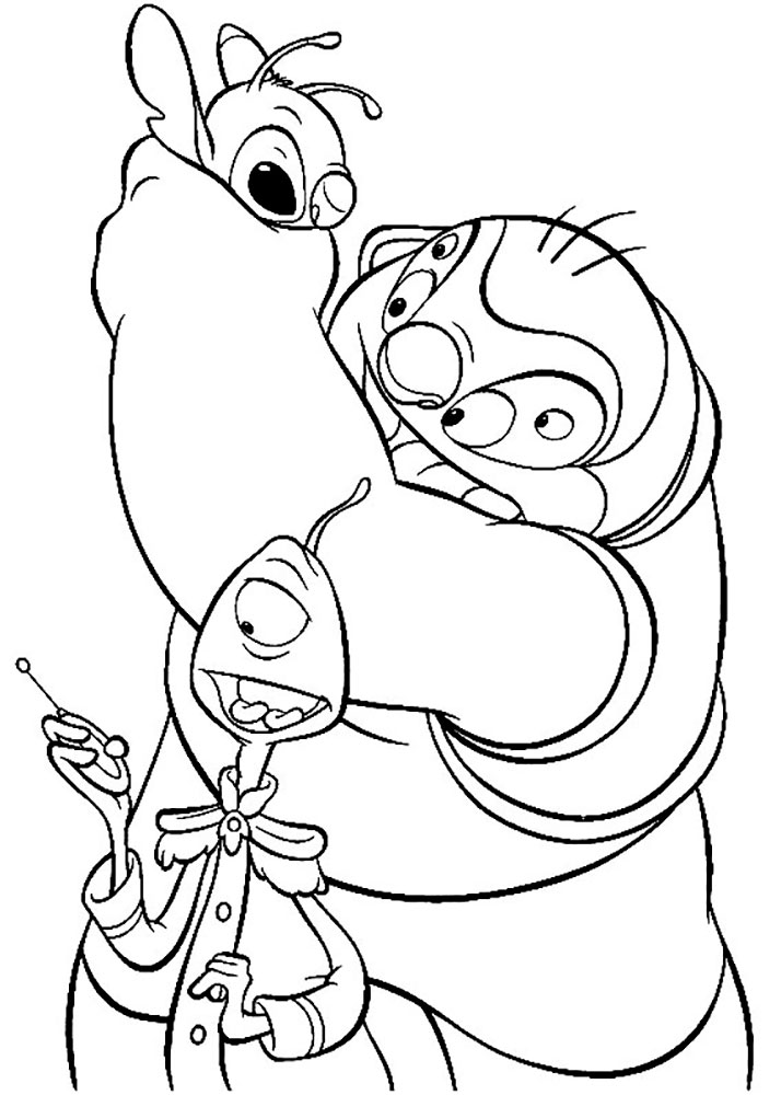 Lilo and Stitch Coloring Pages Free Printable 76