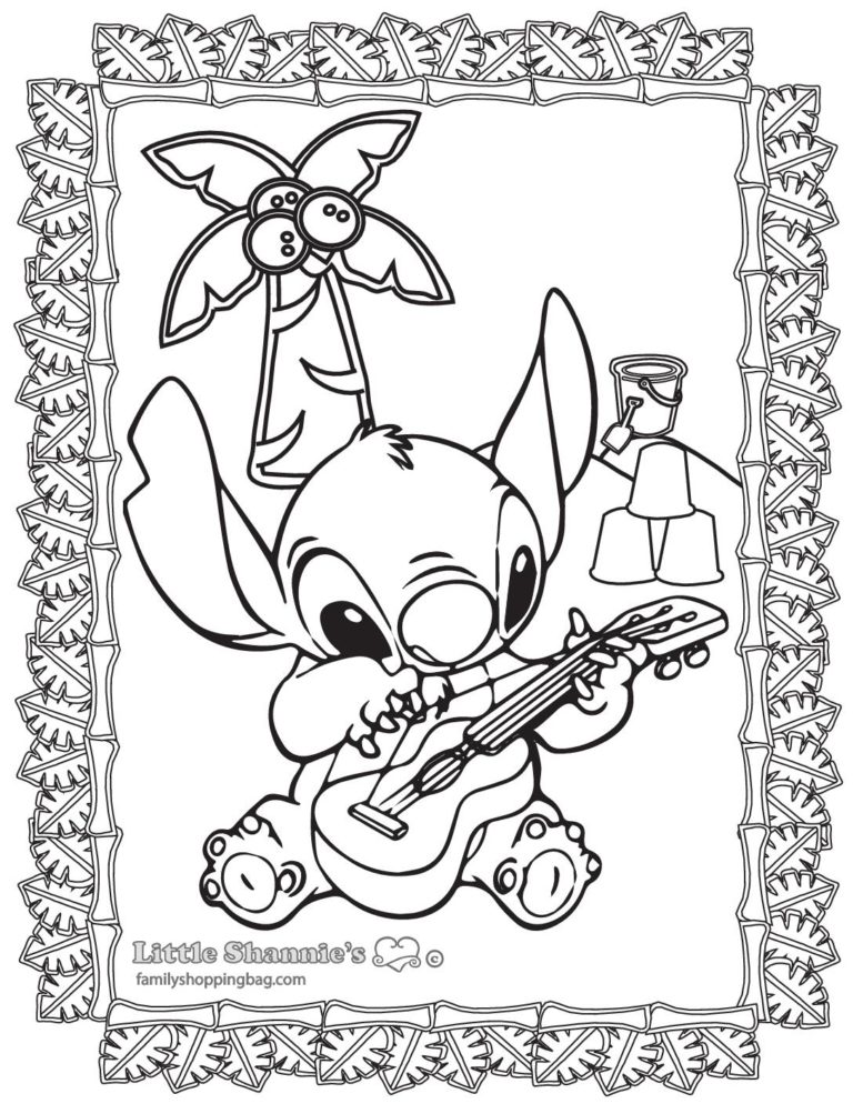 Lilo and Stitch Coloring Pages Free Printable 8