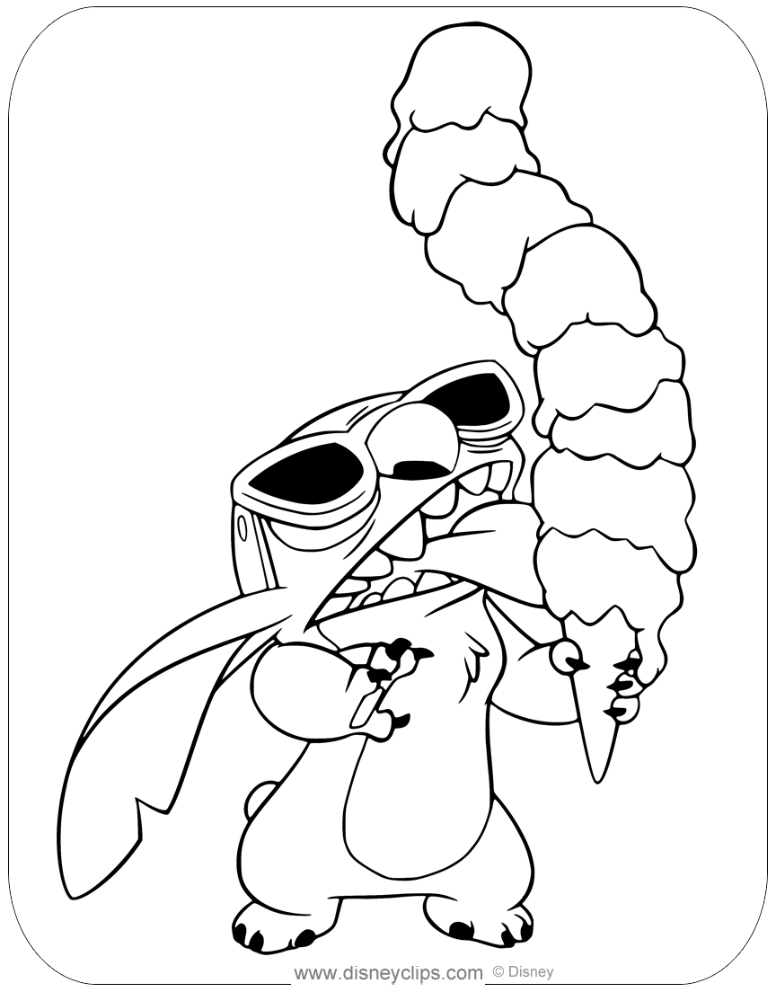 Lilo and Stitch Coloring Pages Free Printable 81