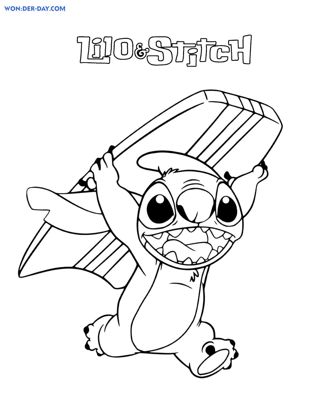 Lilo and Stitch Coloring Pages Free Printable 83