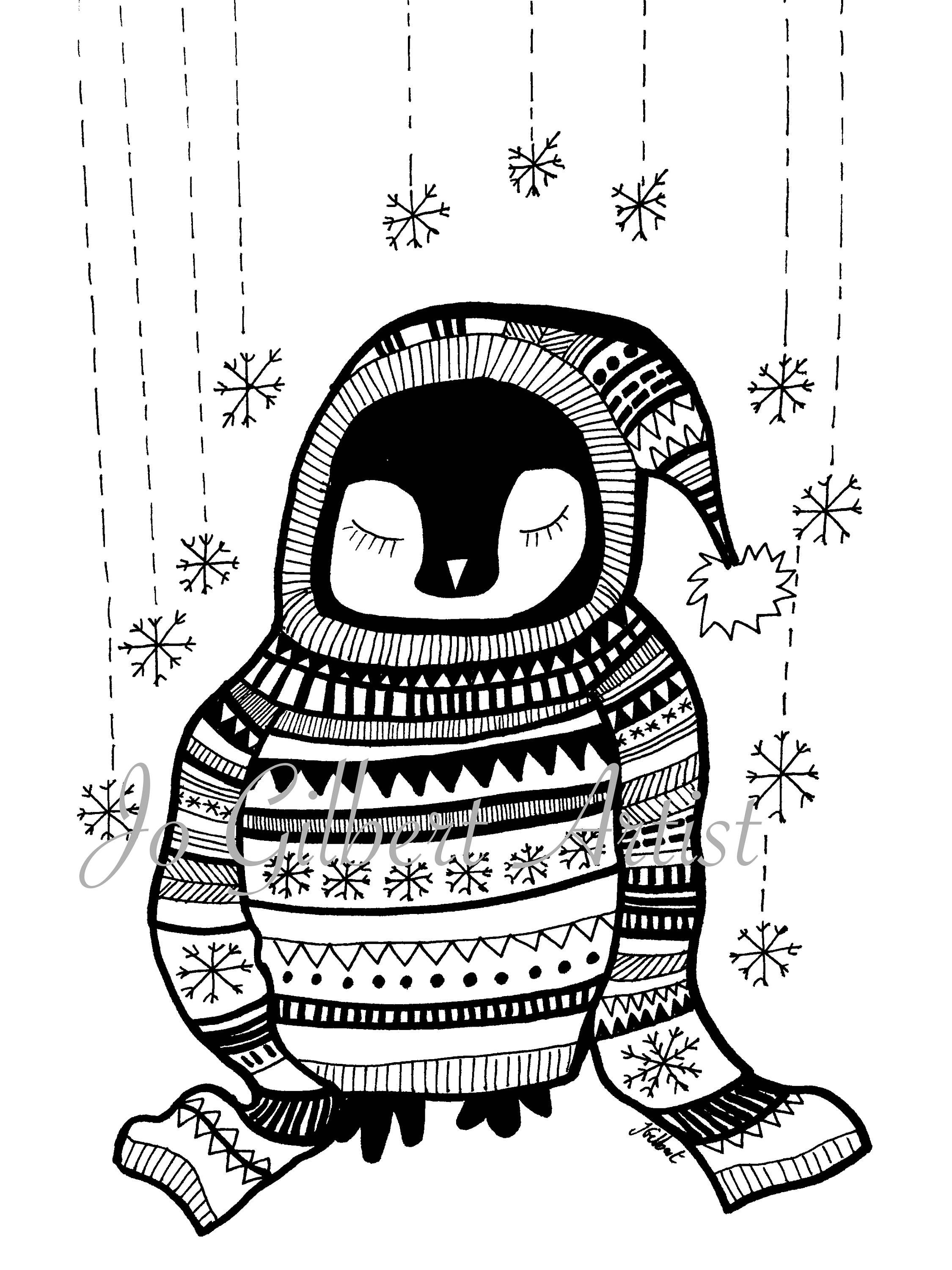 Penguin Coloring Pages Free Printable 100