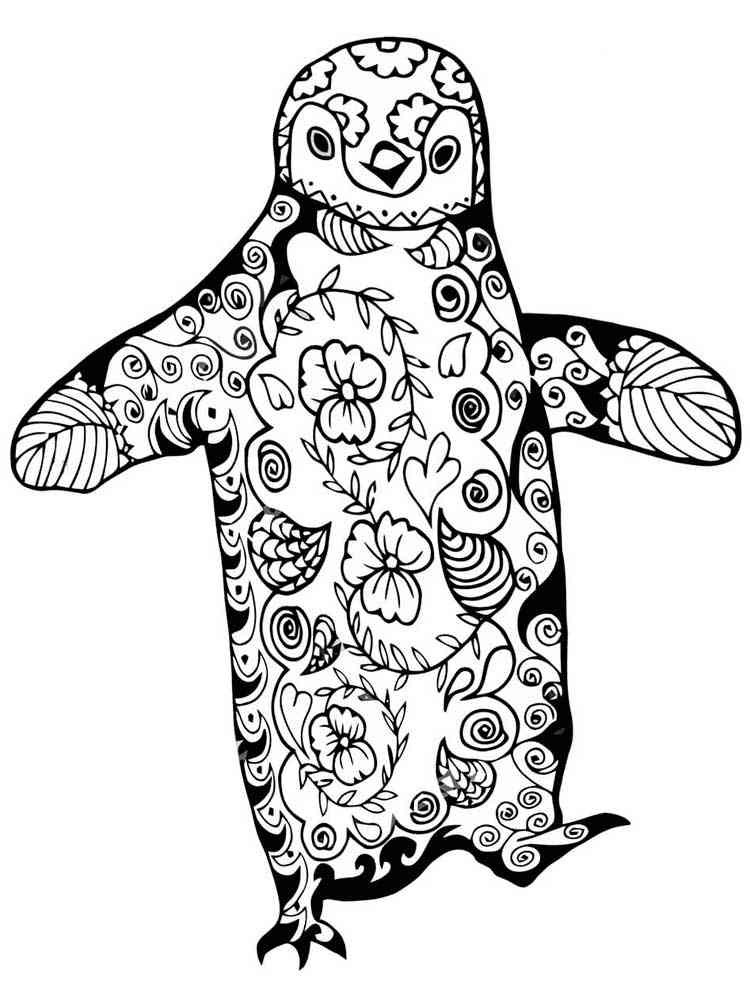 Penguin Coloring Pages Free Printable 21