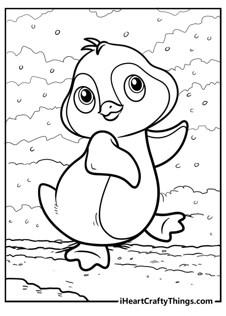 Penguin Coloring Pages Free Printable 6