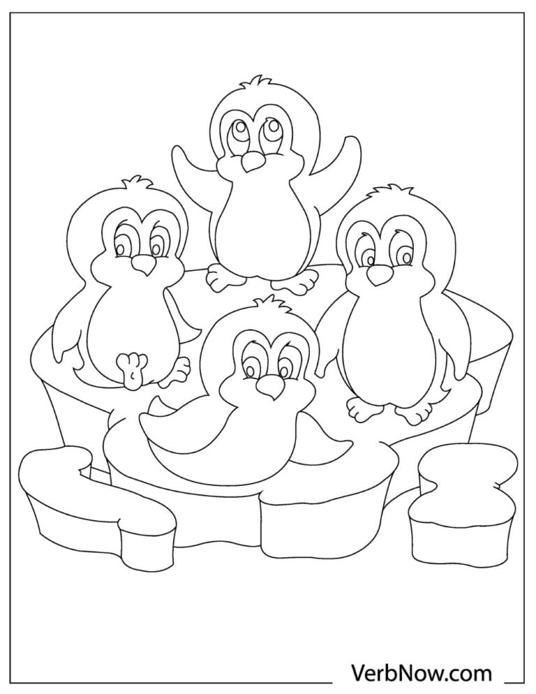 Penguin Coloring Pages Free Printable 9