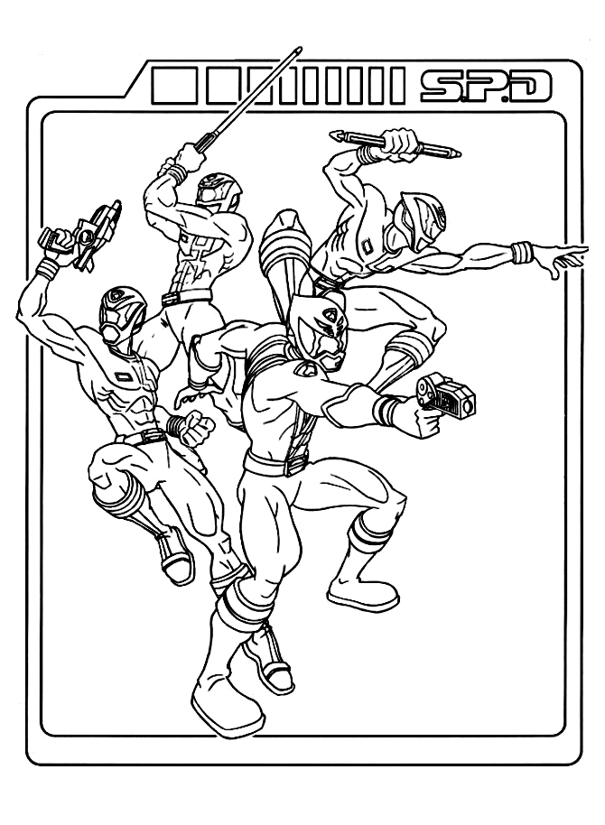 Power Rangers Coloring Pages Printable 20