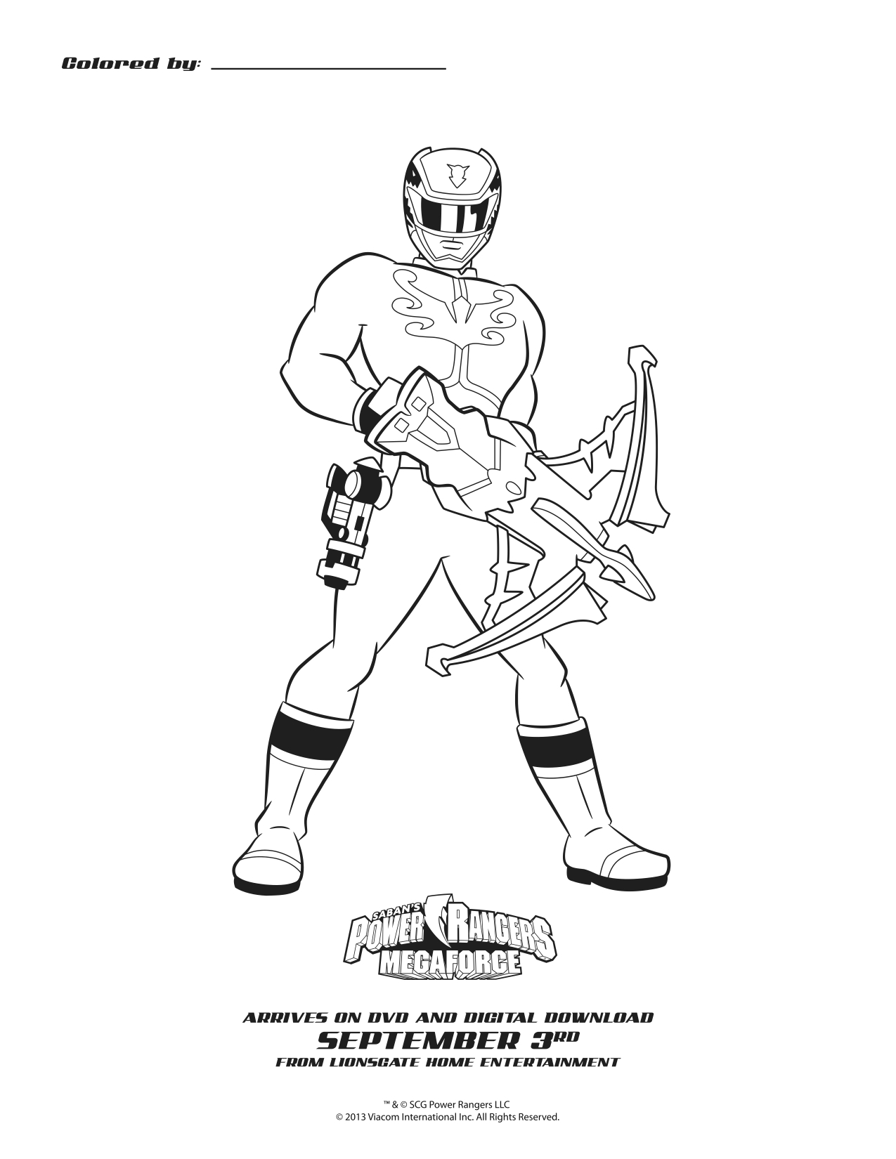 Power Rangers Coloring Pages Printable 84