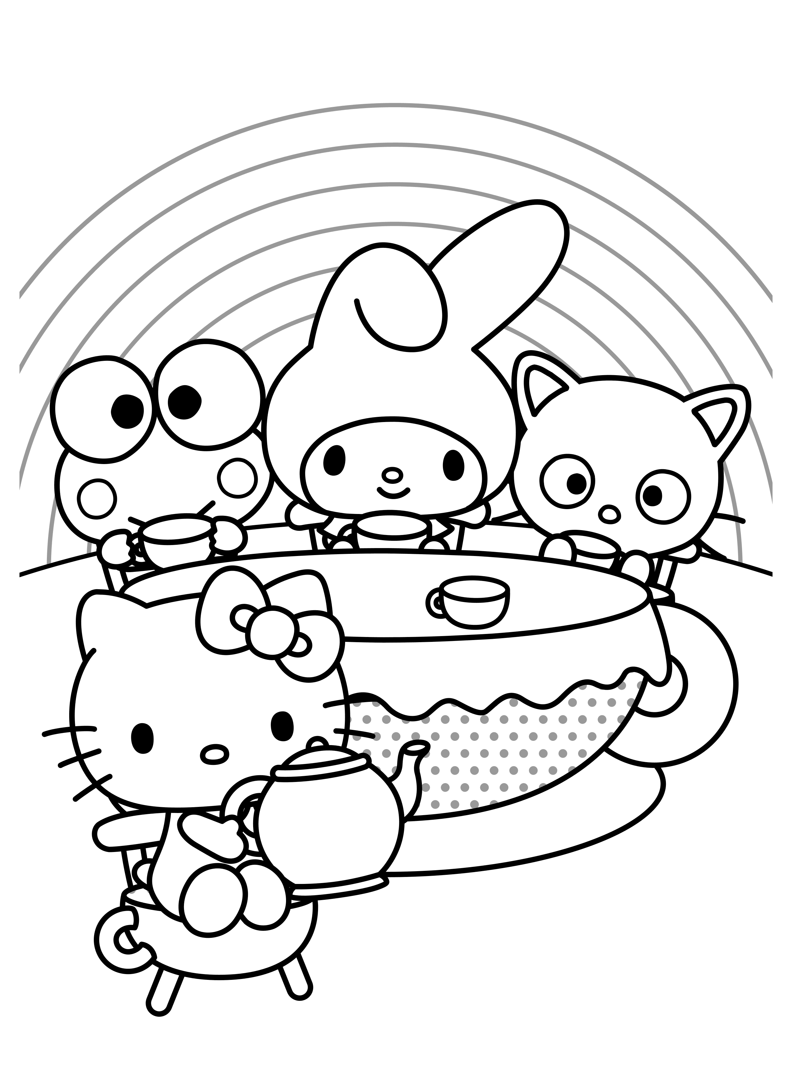 Sanrio Coloring Pages Printable Aesthetic 1