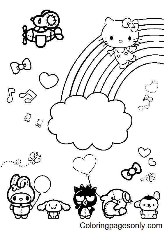 Sanrio Coloring Pages Printable Aesthetic 105