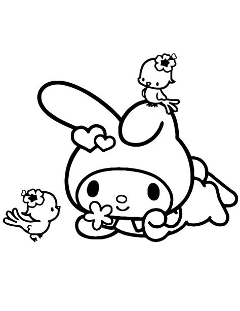 Sanrio Coloring Pages Printable Aesthetic 12