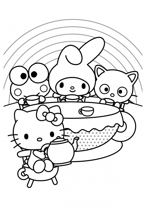 Sanrio Coloring Pages Printable Aesthetic 126