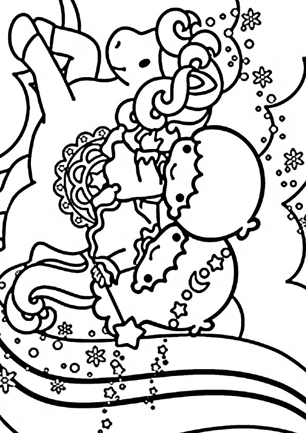 Sanrio Coloring Pages Printable Aesthetic 13