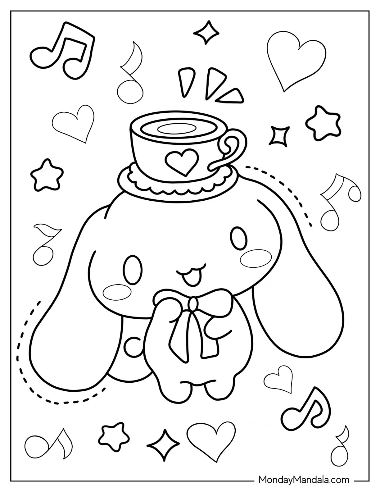 Sanrio Coloring Pages Printable Aesthetic 19