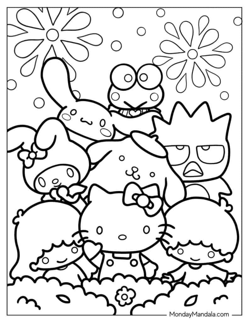 Sanrio Coloring Pages Printable Aesthetic 21