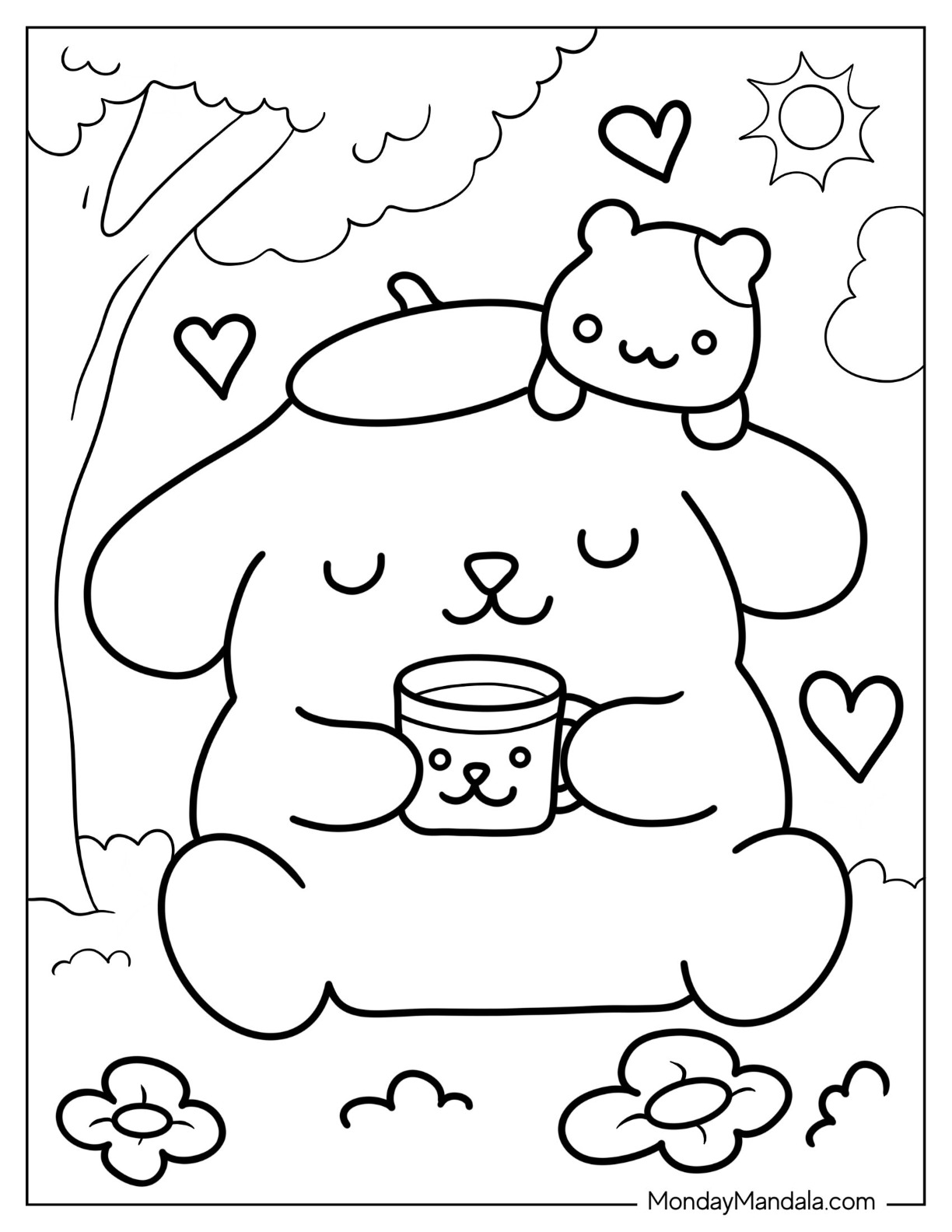 Sanrio Coloring Pages Printable Aesthetic 22