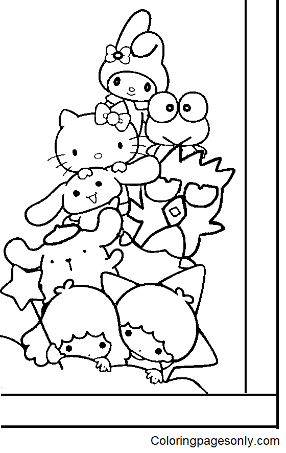 Sanrio Coloring Pages Printable Aesthetic 38