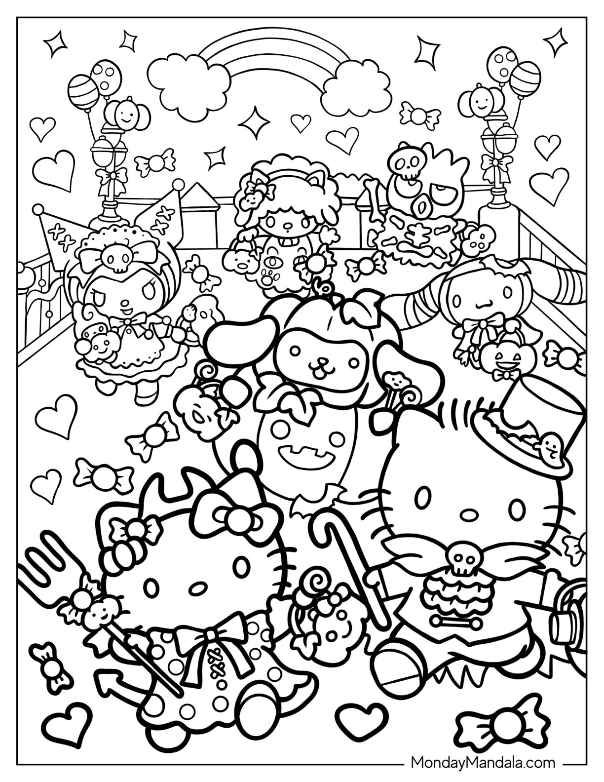 Sanrio Coloring Pages Printable Aesthetic 39