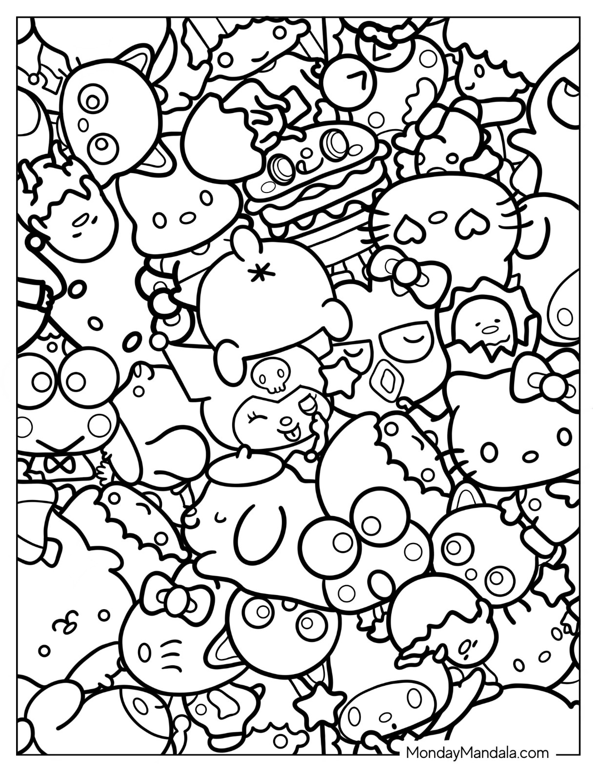 Sanrio Coloring Pages Printable Aesthetic 4