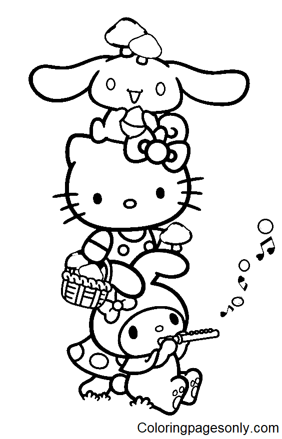 Sanrio Coloring Pages Printable Aesthetic 41