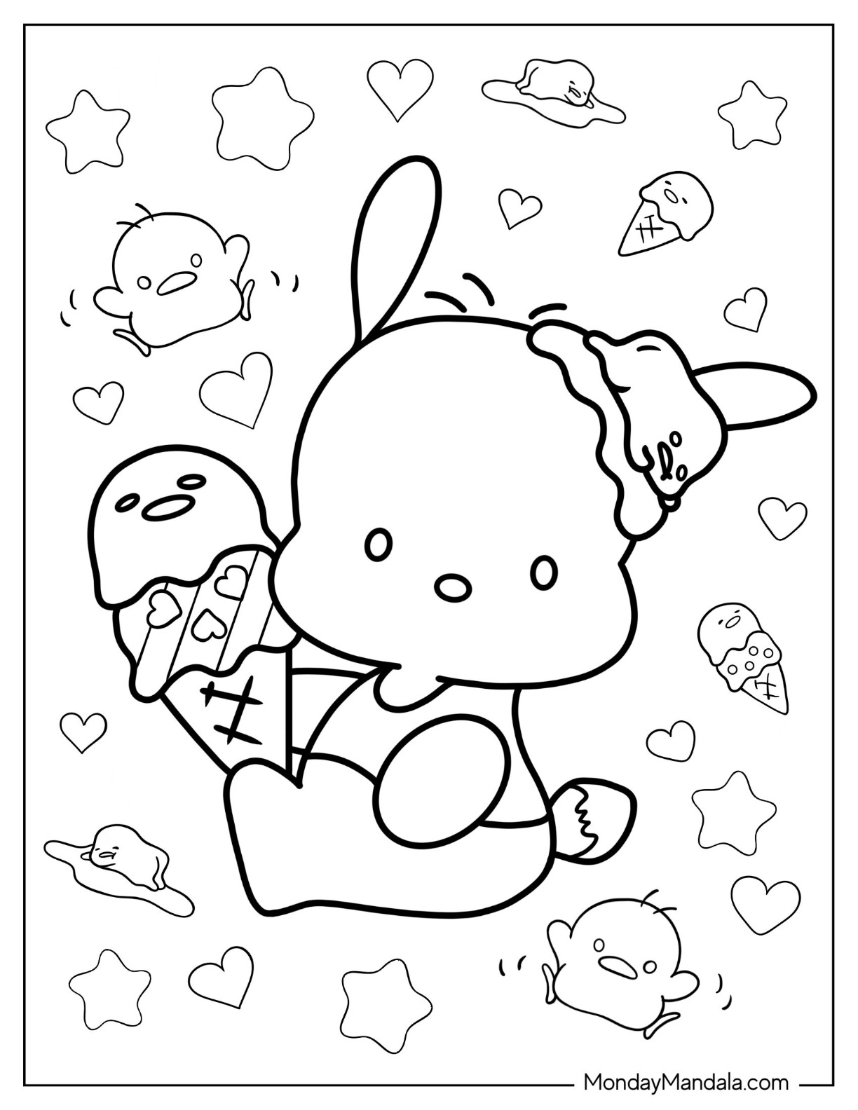 Sanrio Coloring Pages Printable Aesthetic 57