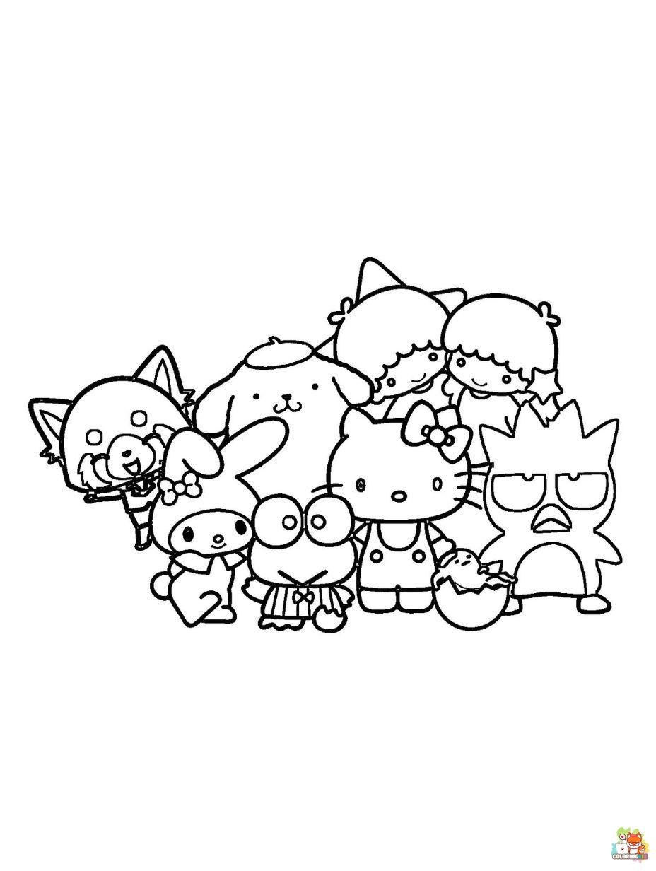 Sanrio Coloring Pages Printable Aesthetic 58