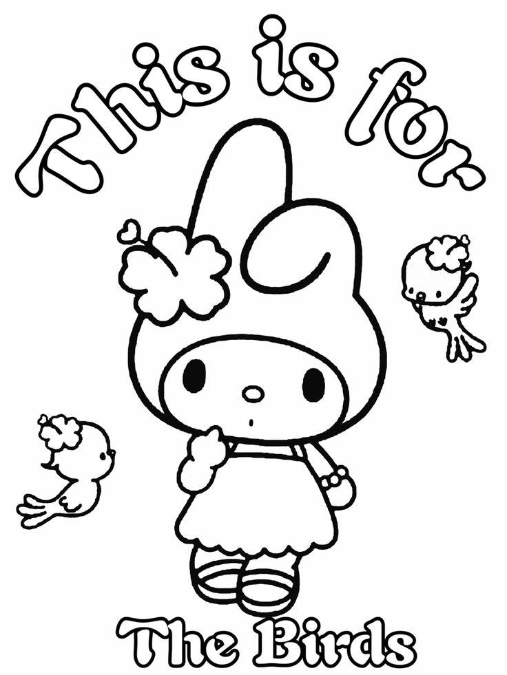 Sanrio Coloring Pages Printable Aesthetic 61