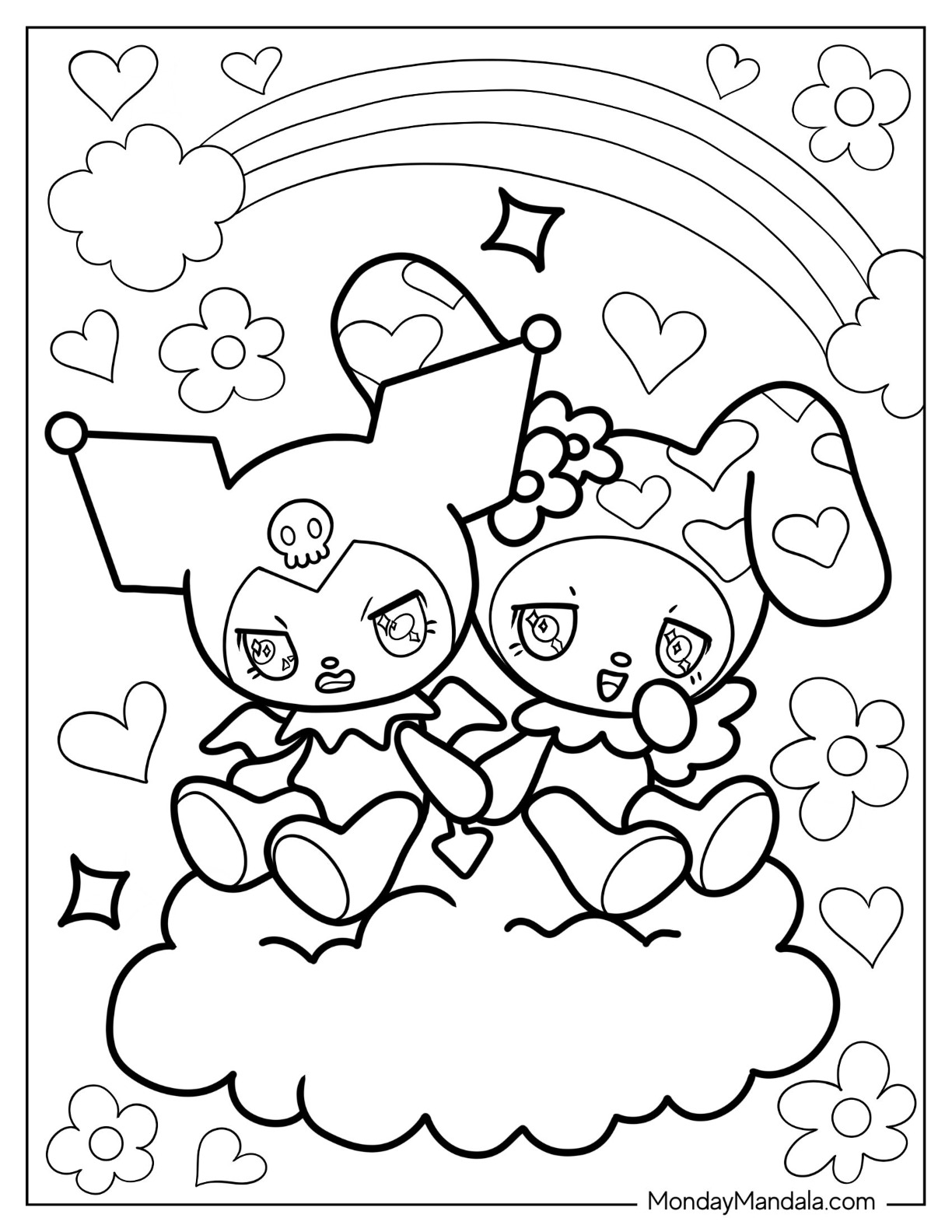 Sanrio Coloring Pages Printable Aesthetic 70